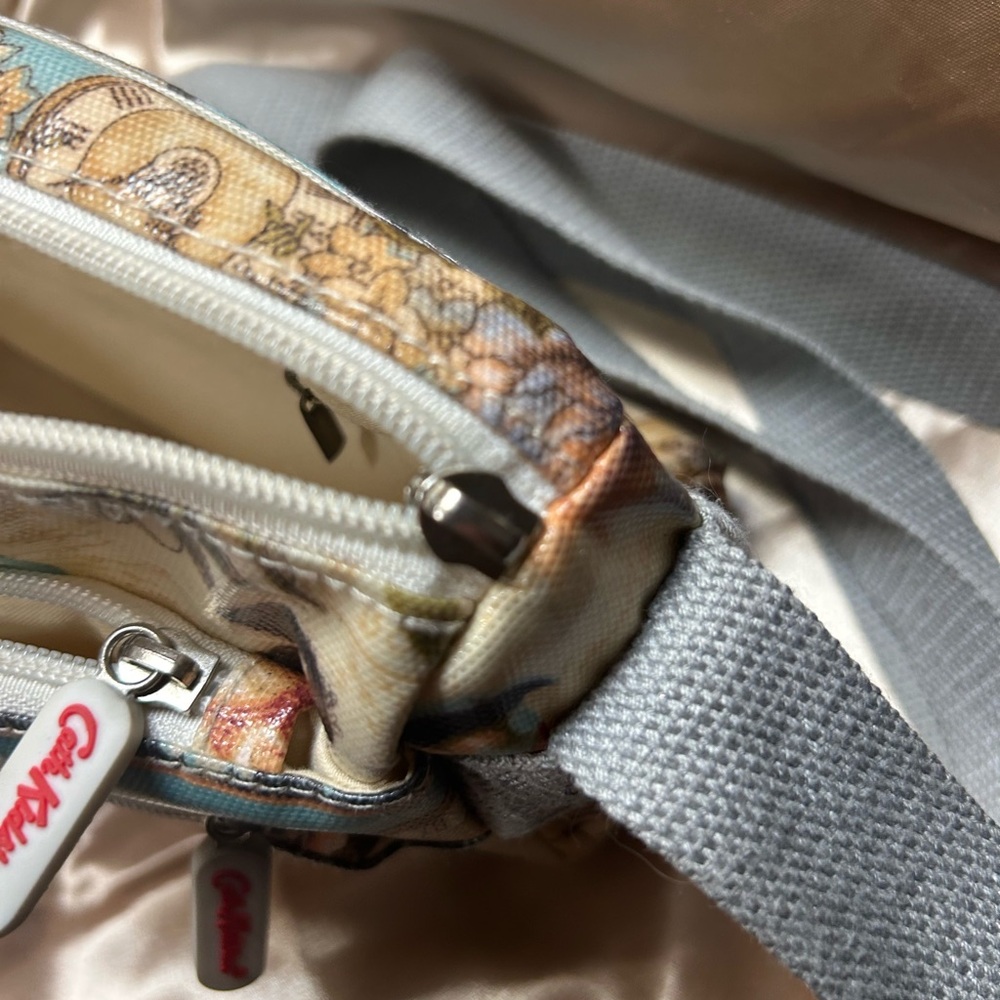 Cath Kidston “Vintage Paris” Crossbody Purse – Triple Pocket Design 6x11 in - Picture 6 of 7